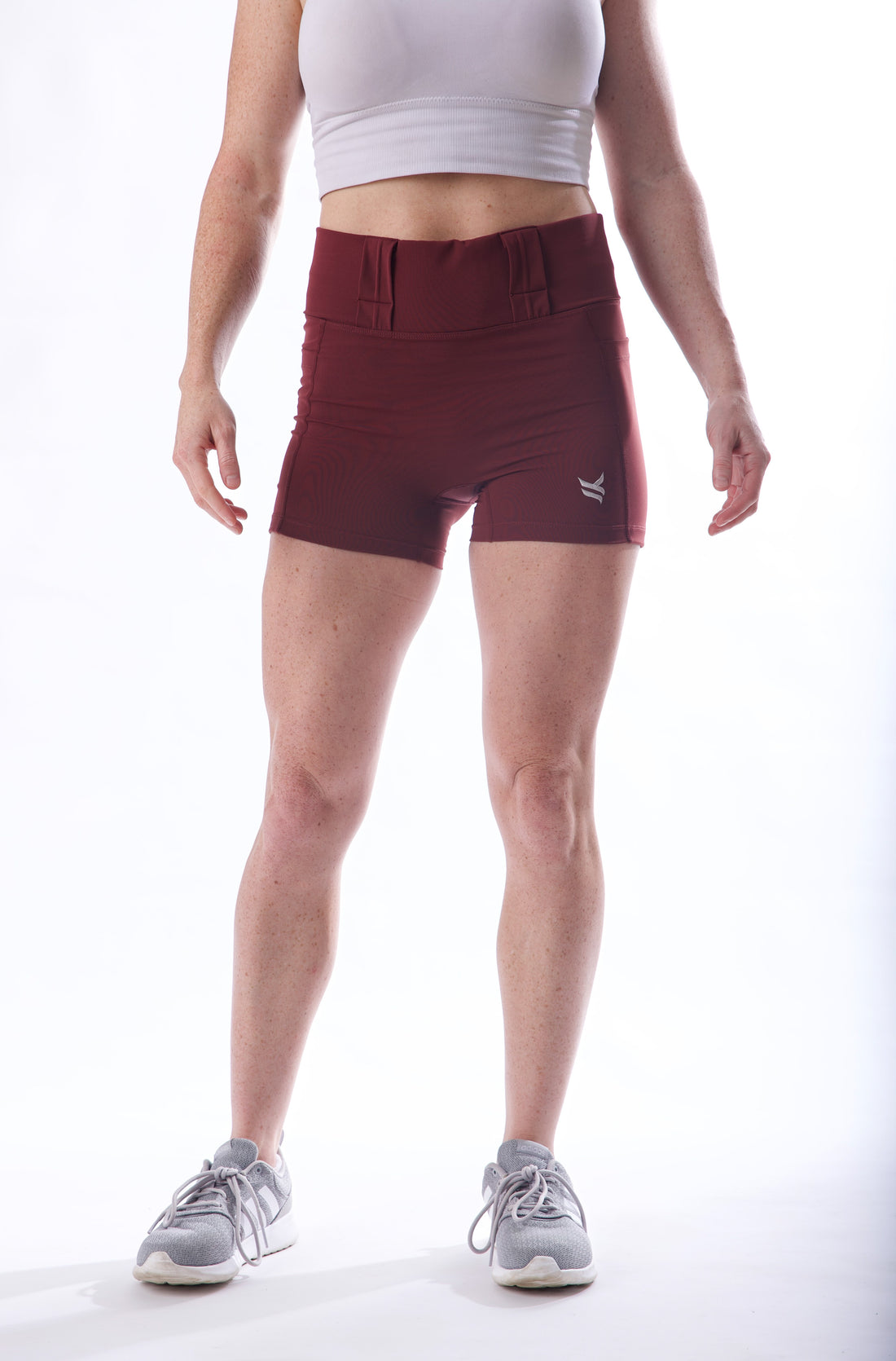 NEW Women's High Rise, Curvy Carry Shorts, 3" inseam, Burgundy