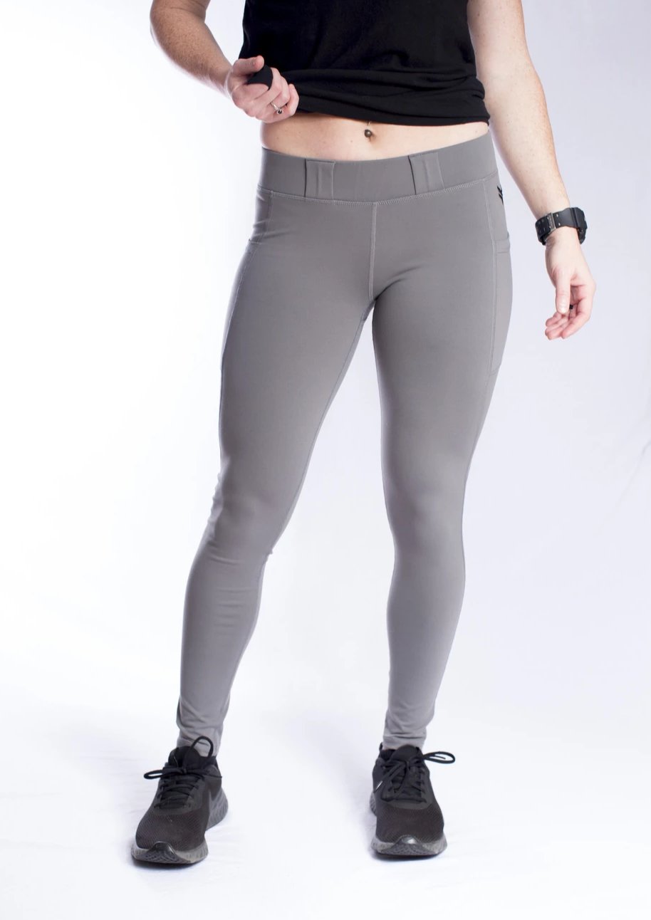 womens gray conceal carry leggings