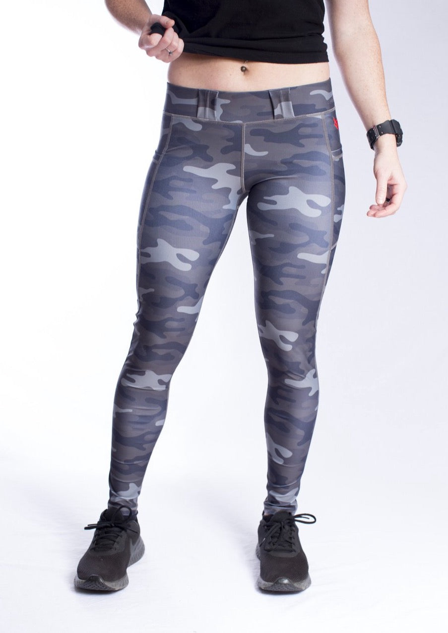 womens twilight camo conceal carry leggings with beltloops