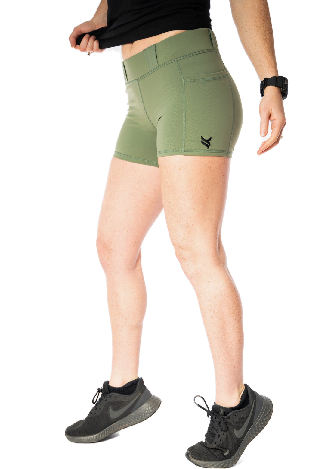 Original Design Low Rise Women's Compression Carry Shorts - Olive