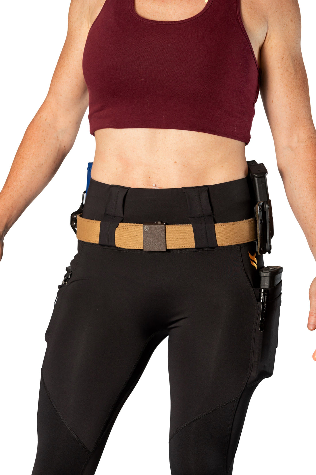 High Rise Crusader Leggings with new FlexCarry™ Waistband- Black (click the + below for more details)