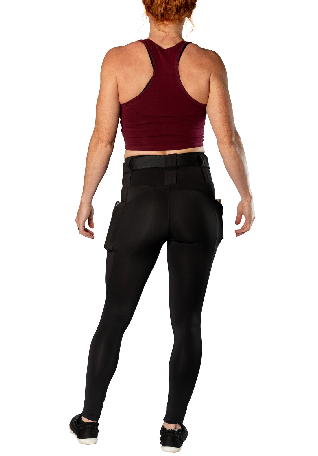 Vakandi EDC Signature legging with new FlexCarry™ waistband - high rise, black (click + below for more detail)