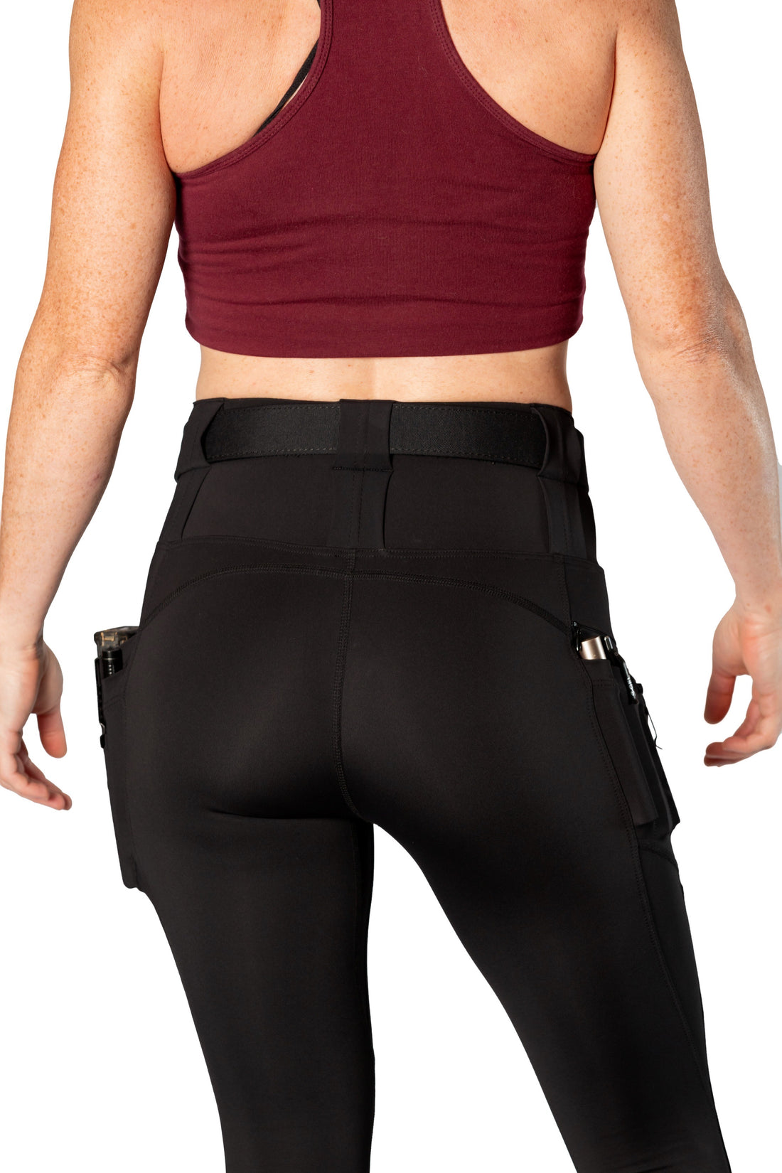 High Rise Crusader Leggings with new FlexCarry™ Waistband- Black (click the + below for more details)