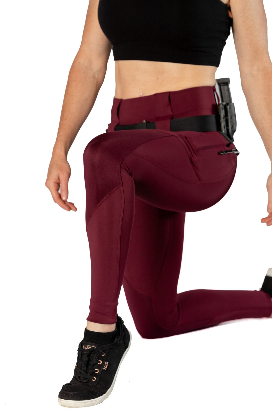High Rise Crusader Leggings with new FlexCarry™ Waistband - Fig (click the + below for more details)