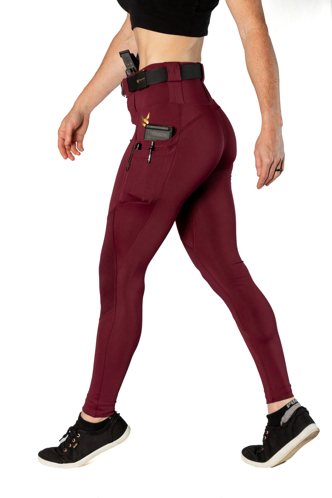 High Rise Crusader Leggings with new FlexCarry™ Waistband - Fig (click the + below for more details)