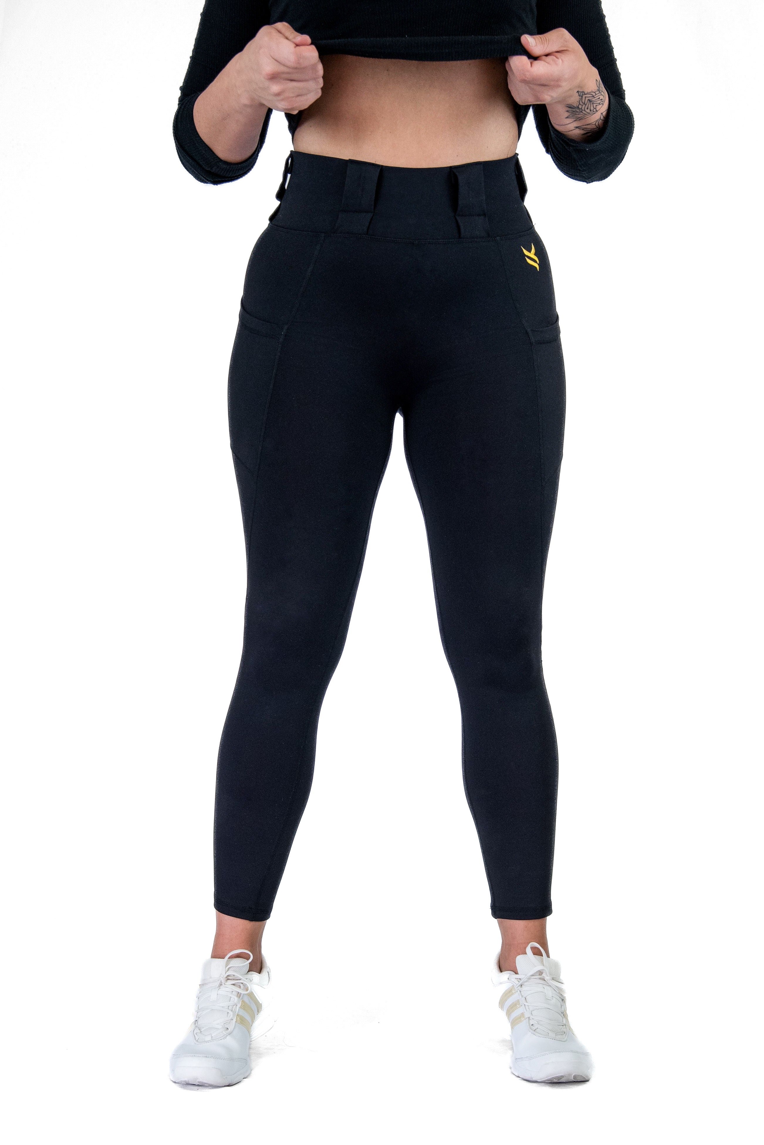 High Rise Faux Leather EDC Leggings -Black – Vakandi Apparel
