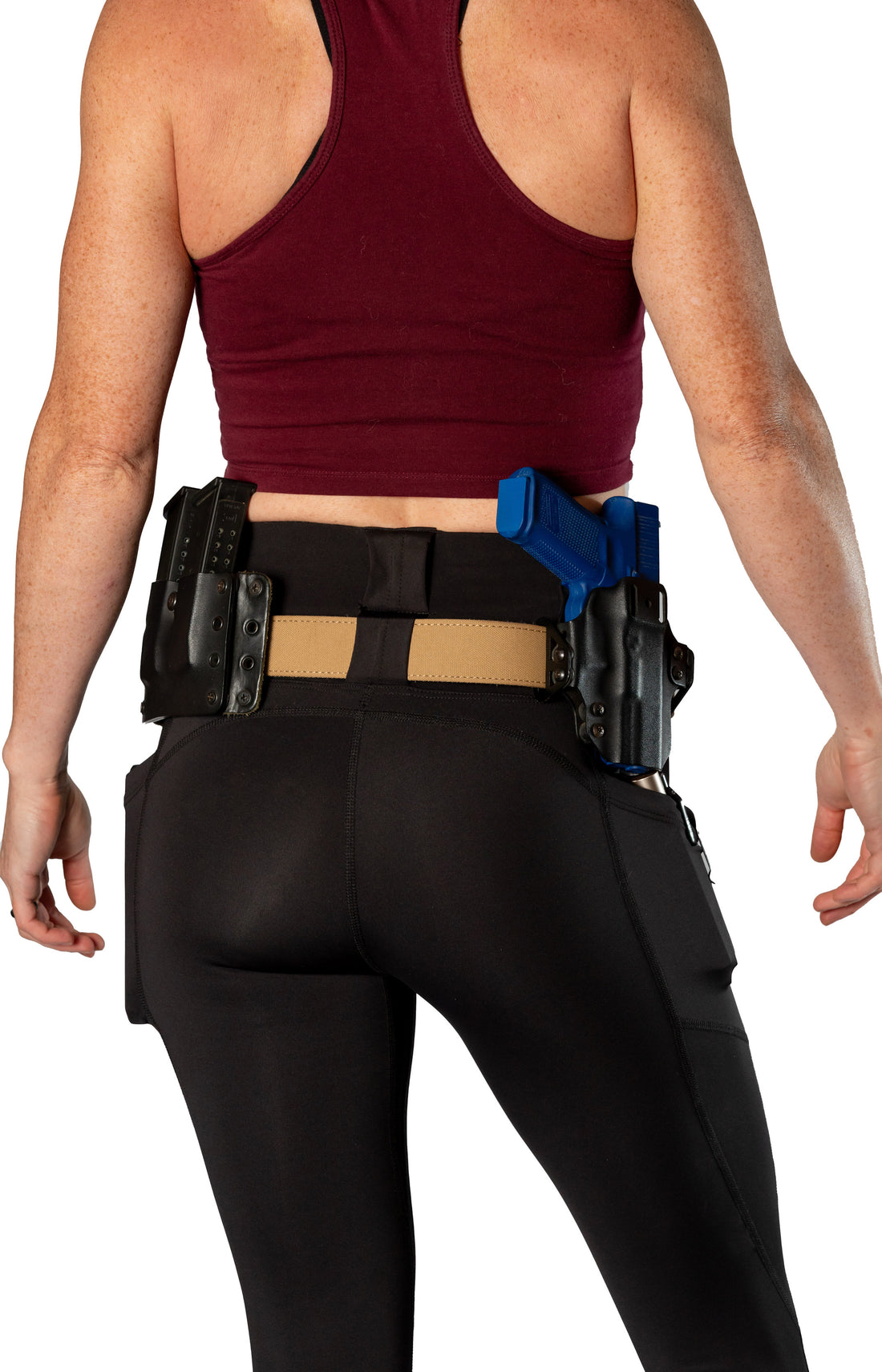 Vakandi EDC Signature legging with new FlexCarry™ waistband - high rise, black (click + below for more detail)