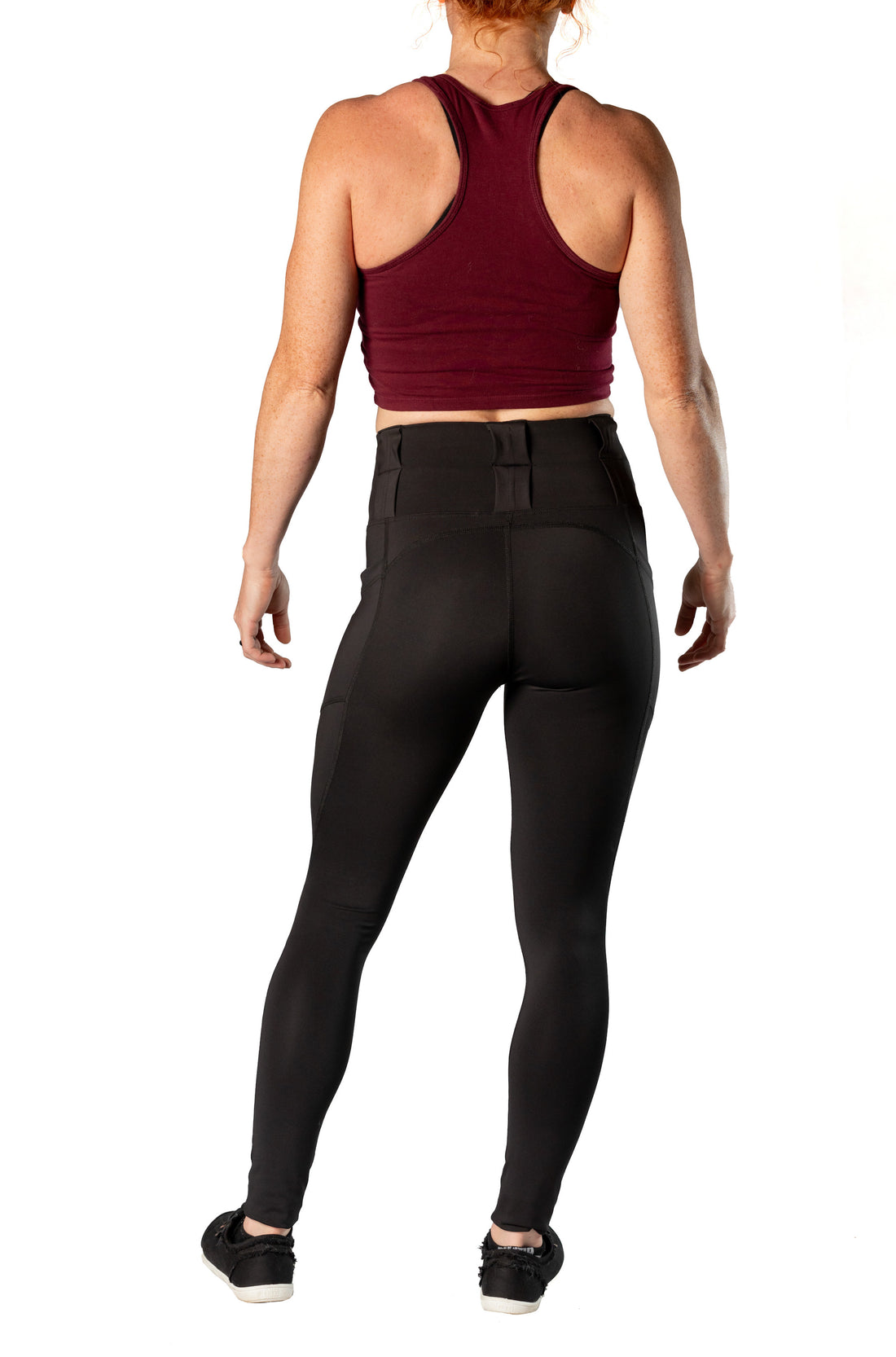 Vakandi EDC Signature legging with new FlexCarry™ waistband - high rise, black (click + below for more detail)