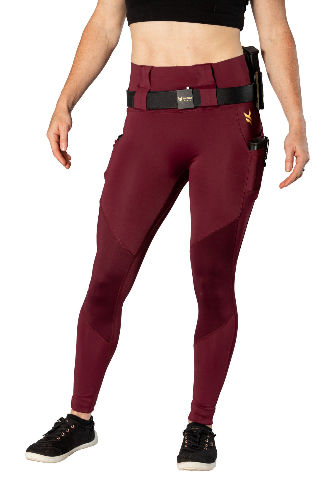 High Rise Crusader Leggings with new FlexCarry™ Waistband - Fig (click the + below for more details)