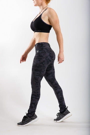 Crusader Leggings, Mid-Rise, Dark Camo