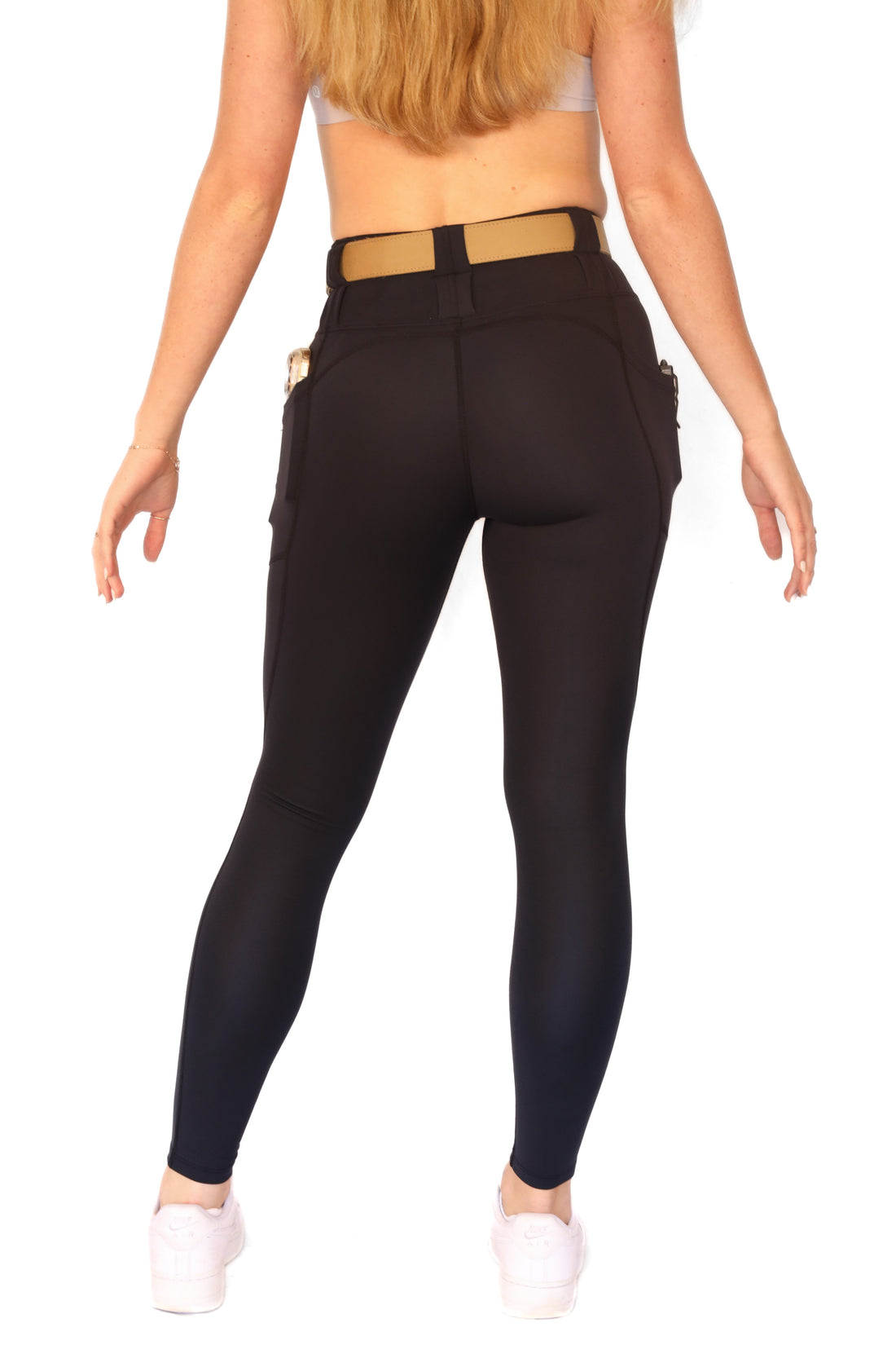 Signature High Rise Concealed Carry Leggings with new FlexCarry Waistband- Black (Thick, Double-Brushed Fall/Winter Fabric)