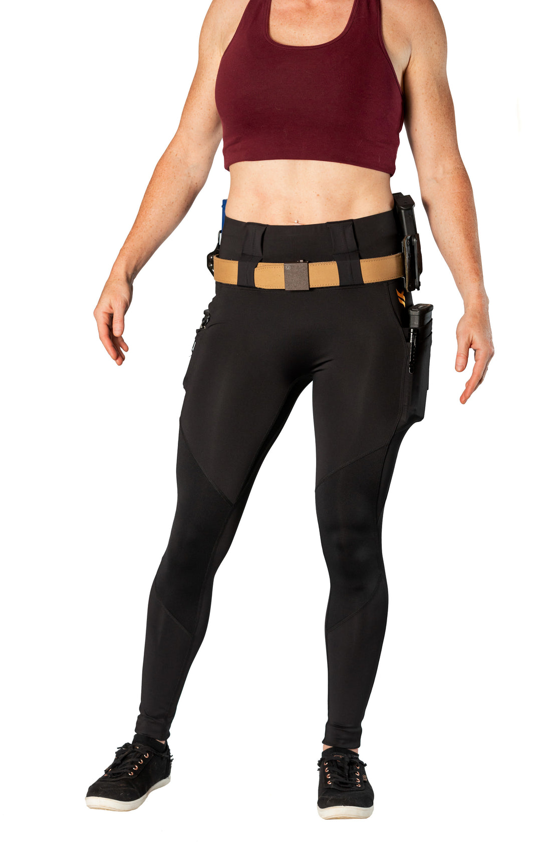 High Rise Crusader Leggings with new FlexCarry™ Waistband- Black (click the + below for more details)