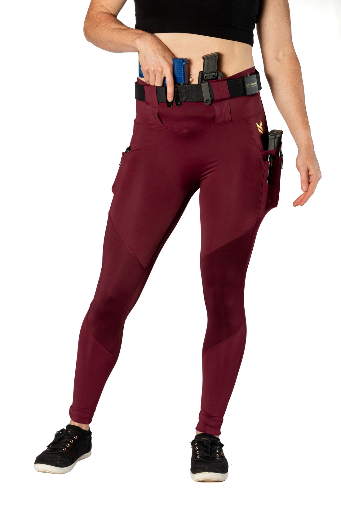 High Rise Crusader Leggings with new FlexCarry™ Waistband - Fig (click the + below for more details)