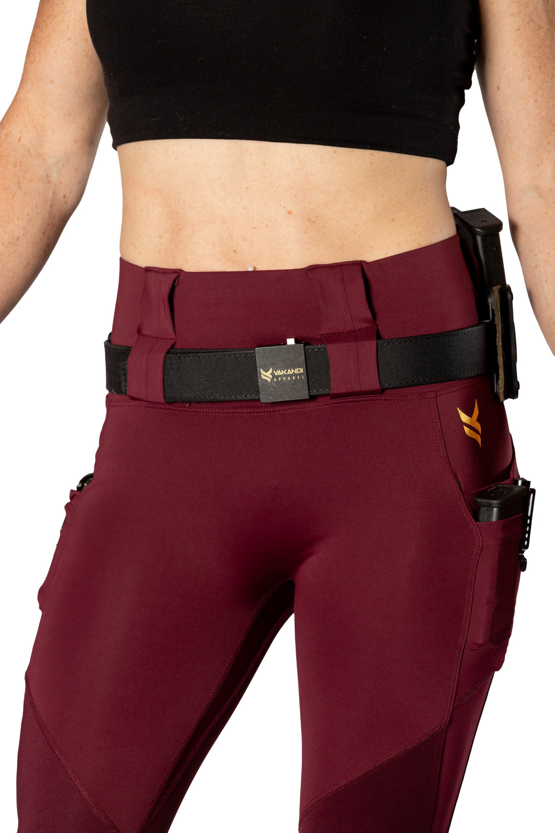 High Rise Crusader Leggings with new FlexCarry™ Waistband - Fig (click the + below for more details)