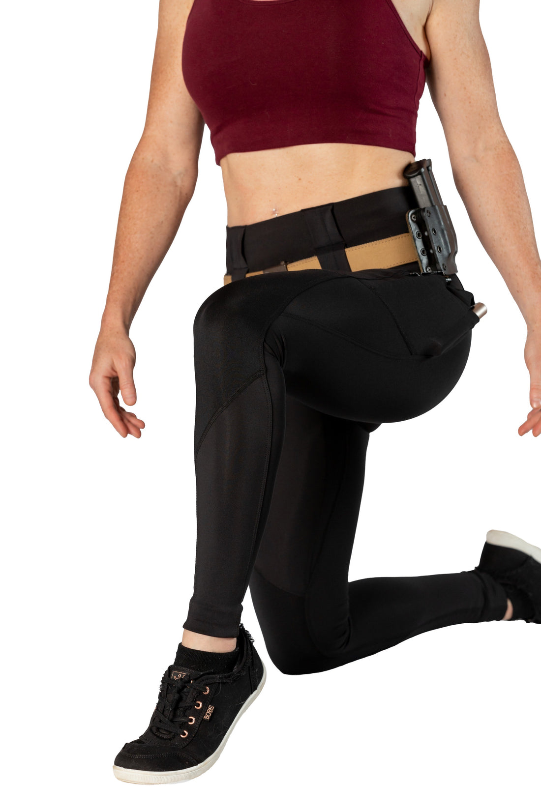 High Rise Crusader Leggings with new FlexCarry™ Waistband- Black (click the + below for more details)
