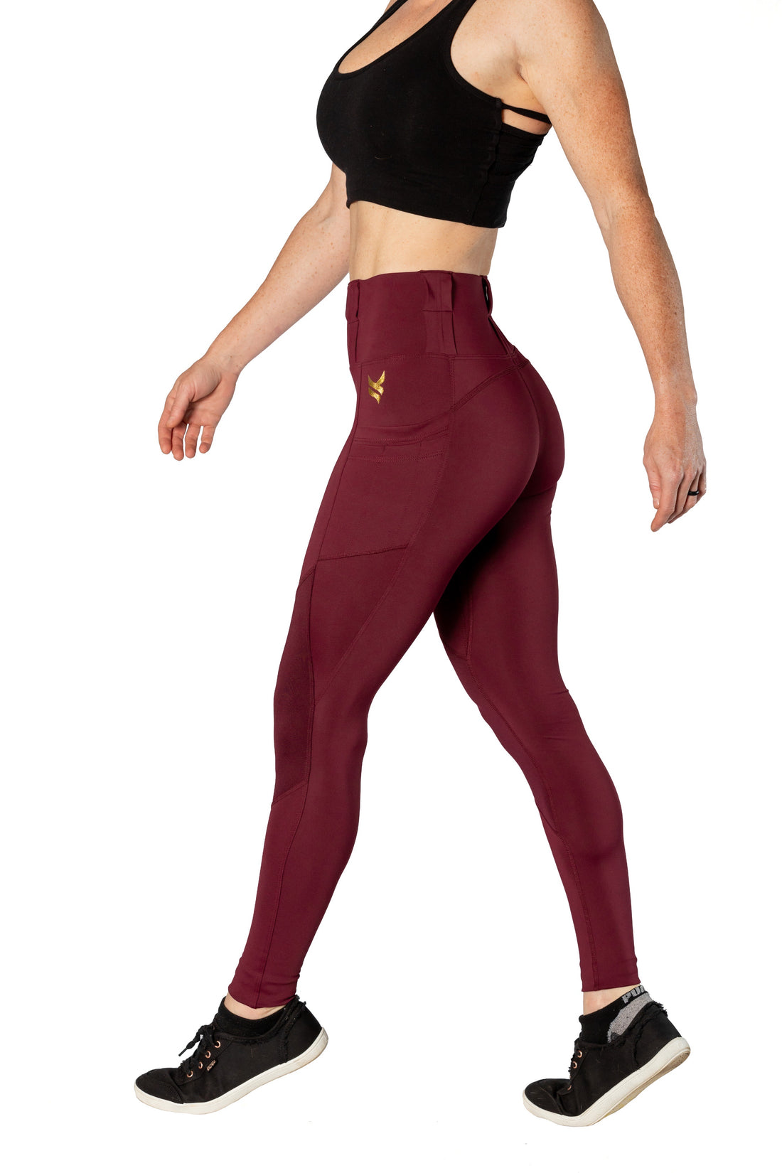 High Rise Crusader Leggings with new FlexCarry™ Waistband - Fig (click the + below for more details)