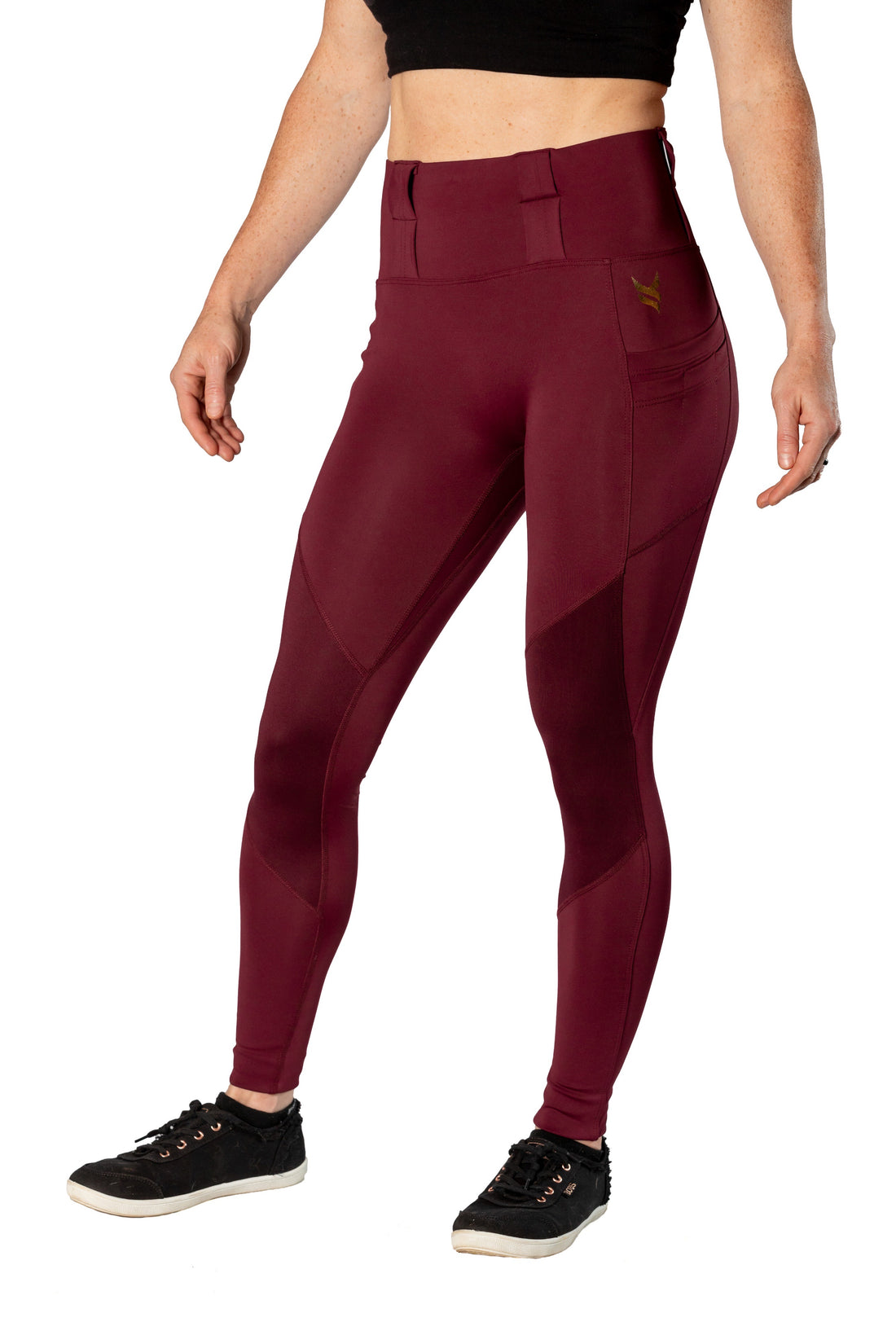 High Rise Crusader Leggings with new FlexCarry™ Waistband - Fig (click the + below for more details)
