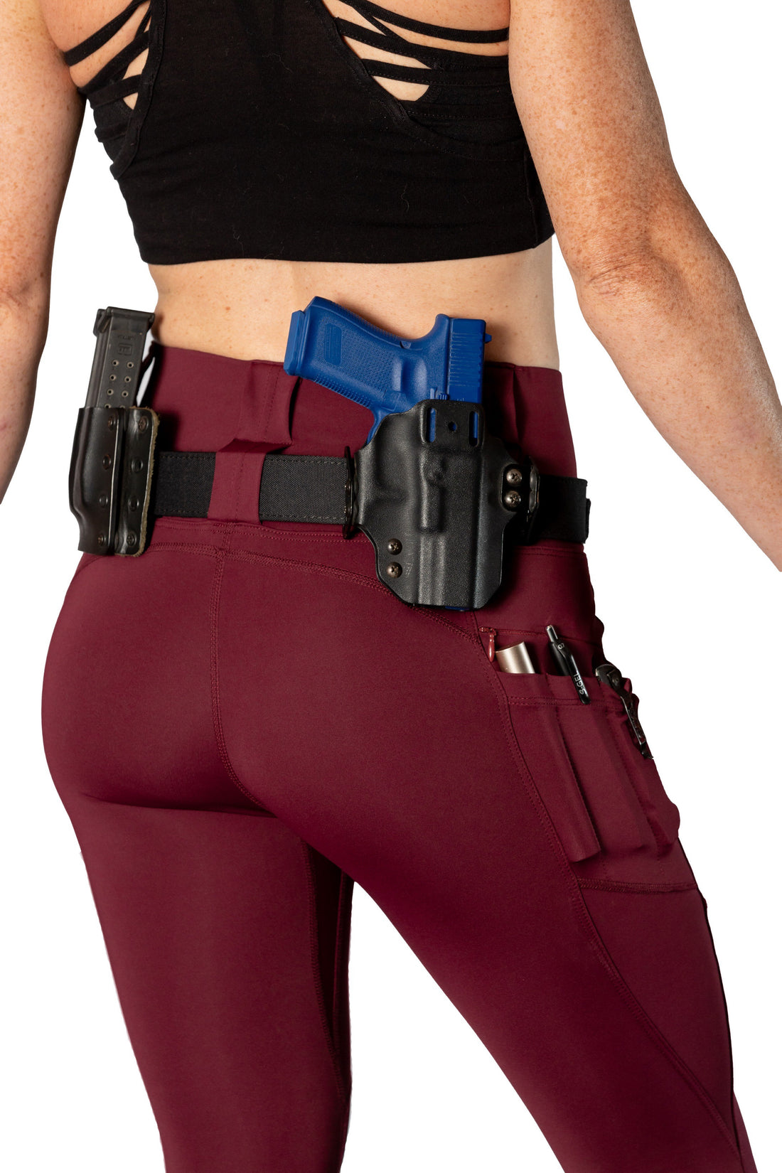High Rise Crusader Leggings with new FlexCarry™ Waistband - Fig (click the + below for more details)