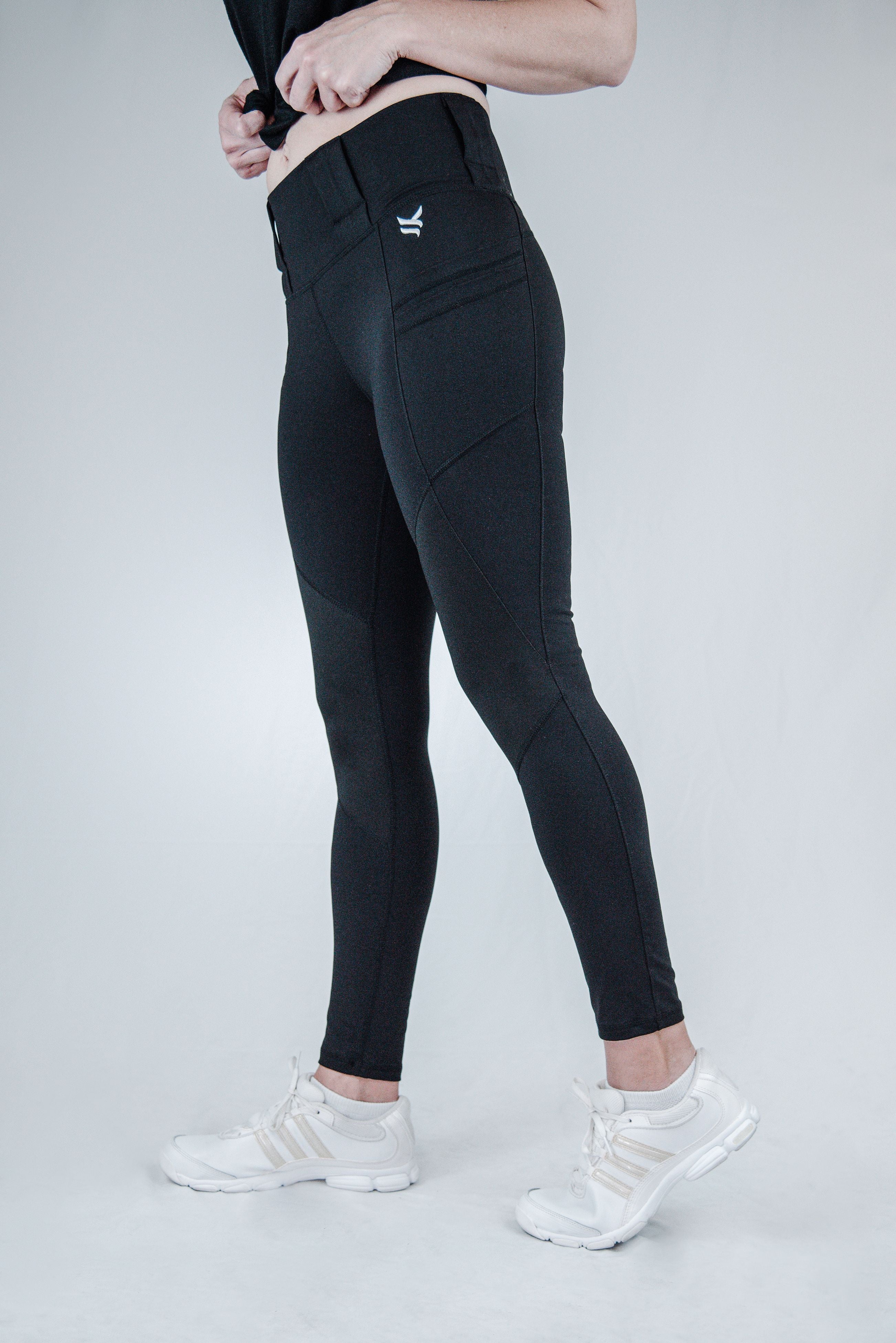 Crusader Leggings Mid-Rise, Black – Vakandi Apparel