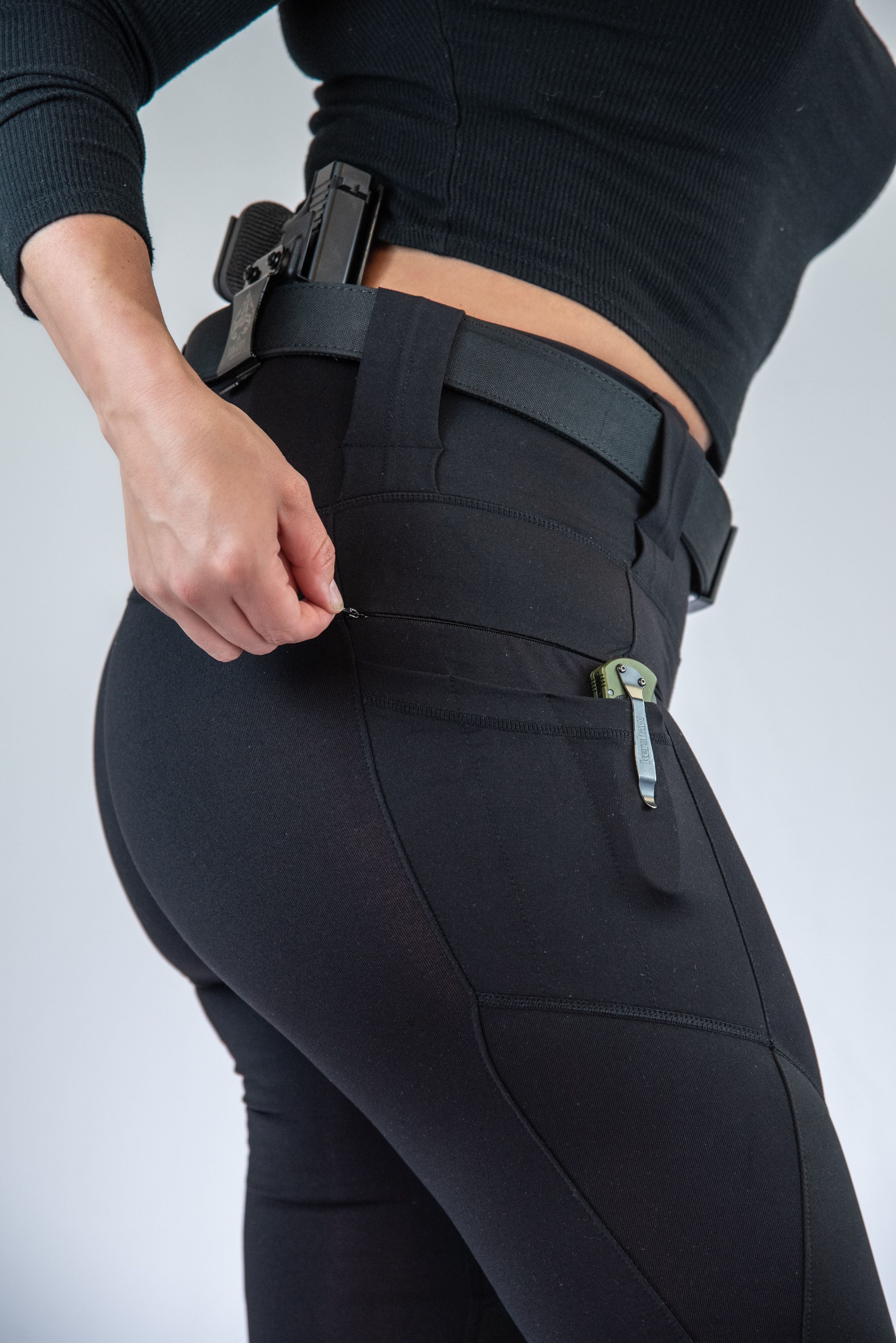 Women's High Rise Tactical Leggings with Concealed Carry – Vakandi