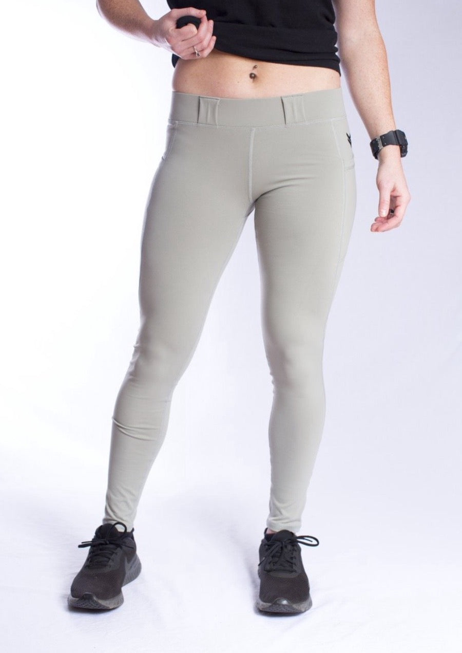 womens lunar gray conceal carry leggings with beltloops