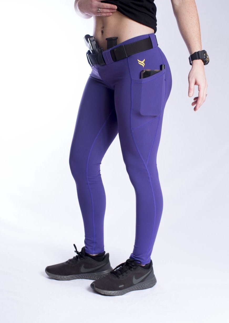 Women's Lycra/Supplex Blend EDC Leggings - Purple