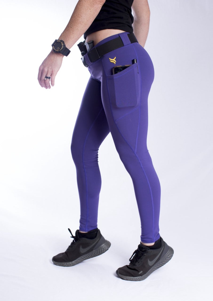 Women's Lycra/Supplex Blend EDC Leggings - Purple