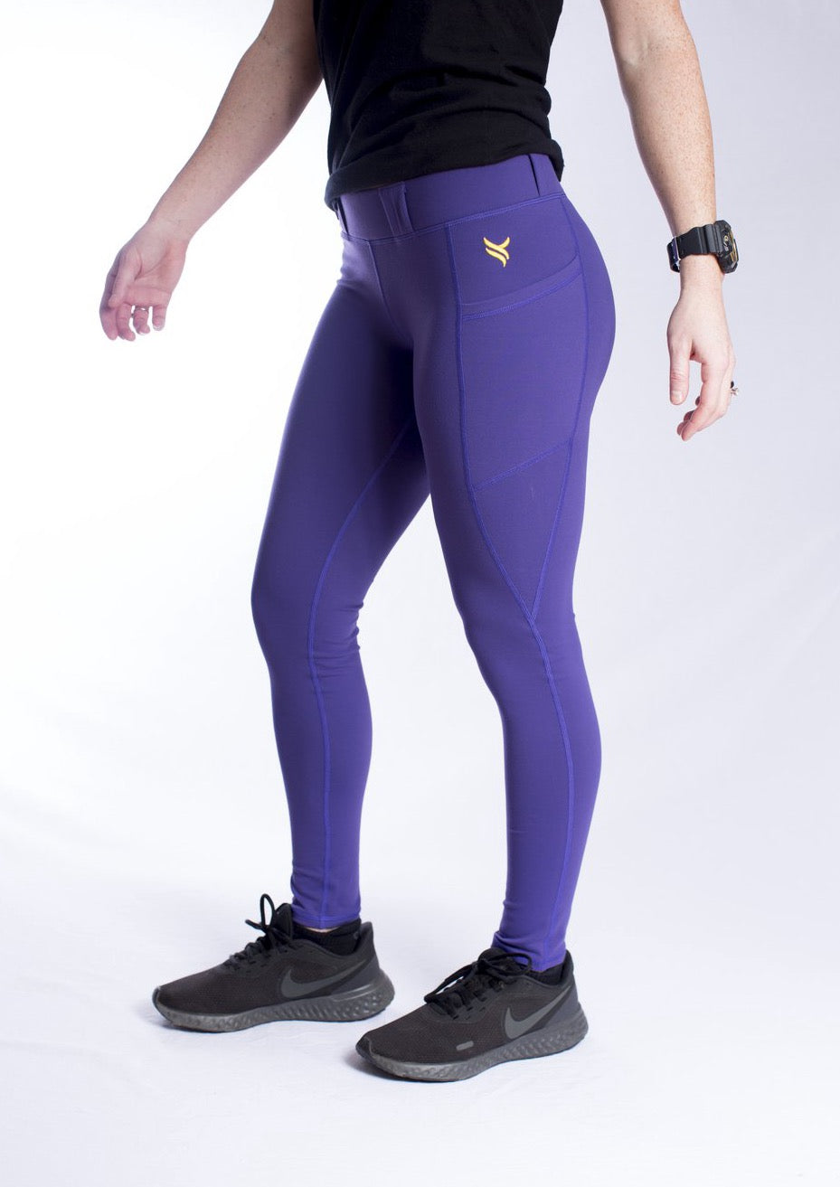 Women's Lycra/Supplex Blend EDC Leggings - Purple