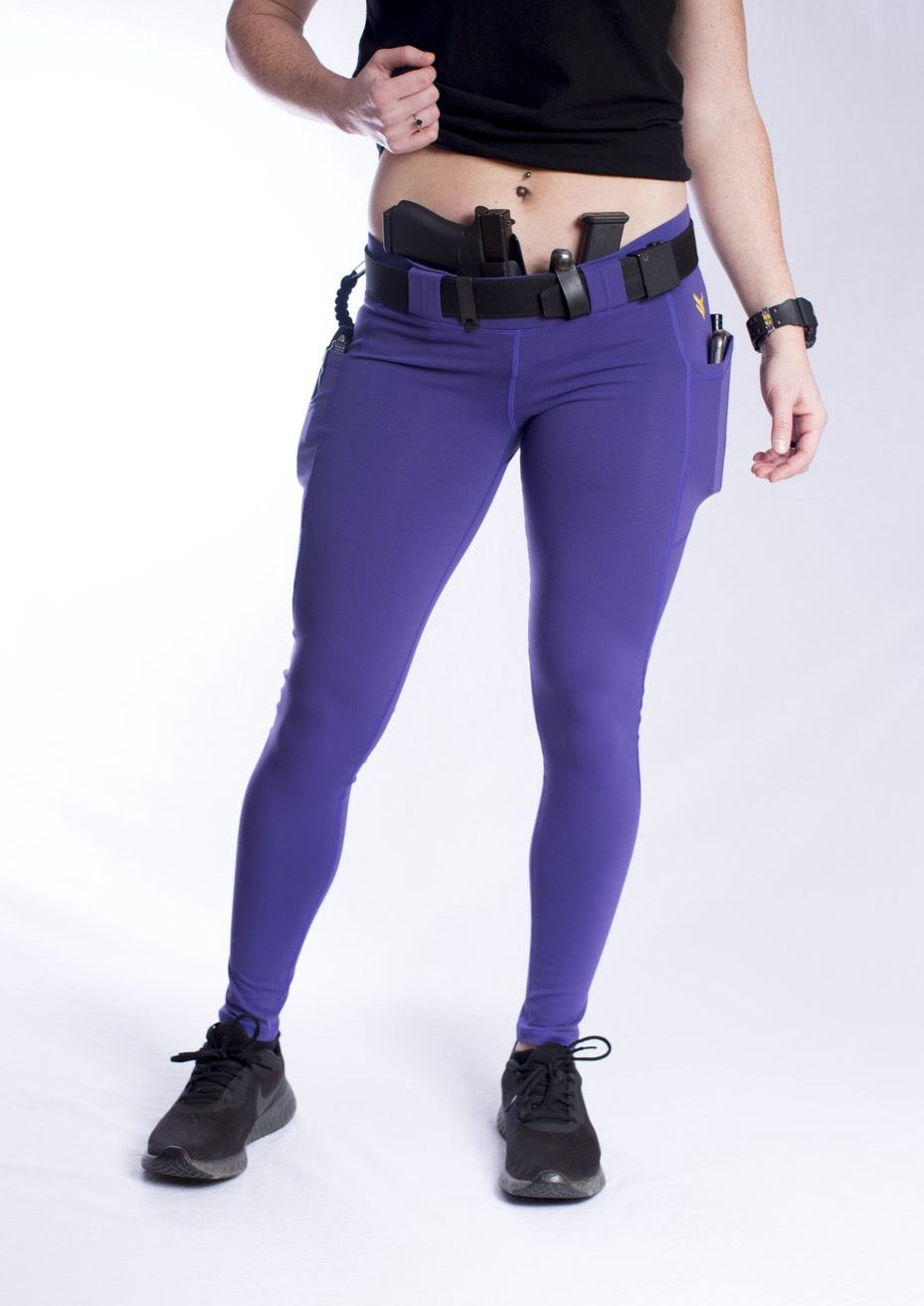 Women's Lycra/Supplex Blend EDC Leggings - Purple