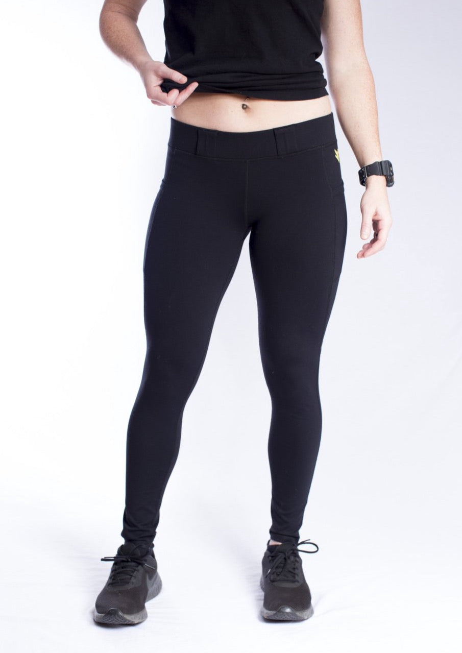 womens black conceal carry leggings with beltloops